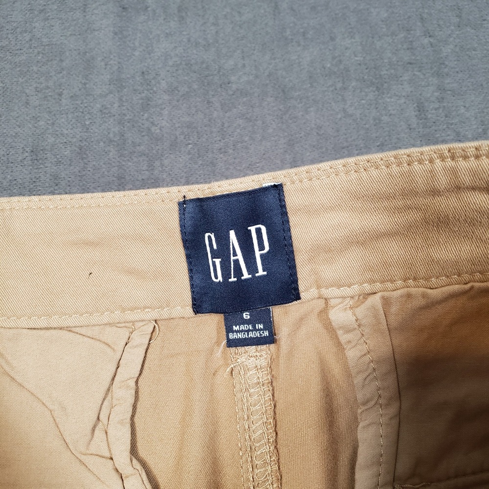 Gap Slim Ankle Pants Womens 6 Khaki Tan Cotton Stretch Chino Trousers - Picture 4 of 9